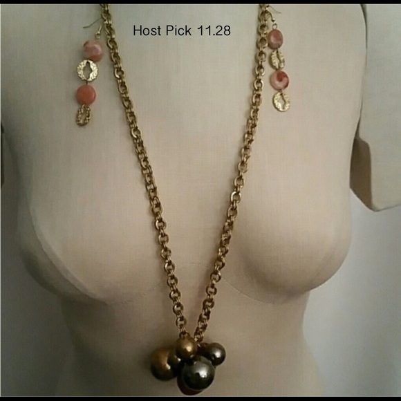 Upcycled Statement Necklace And Earring Set